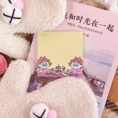 Милый кавайный Ins Girl Sticky Note memo pad наклейка для офисного планировщика бумага корейские канцелярские принадлежности Школьные блокноты принадлежности - Цвет: Фиолетовый