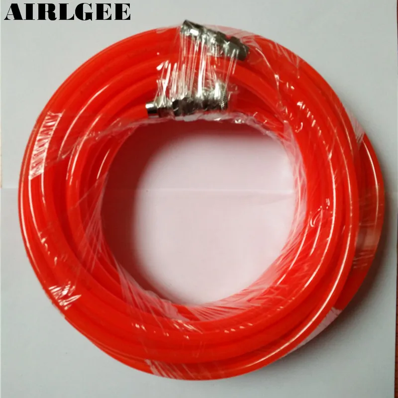 15M 49 Ft 8mm x 5mm Polyurethane PU Recoil Air Compressor Hose Tube Orange  Red - AliExpress