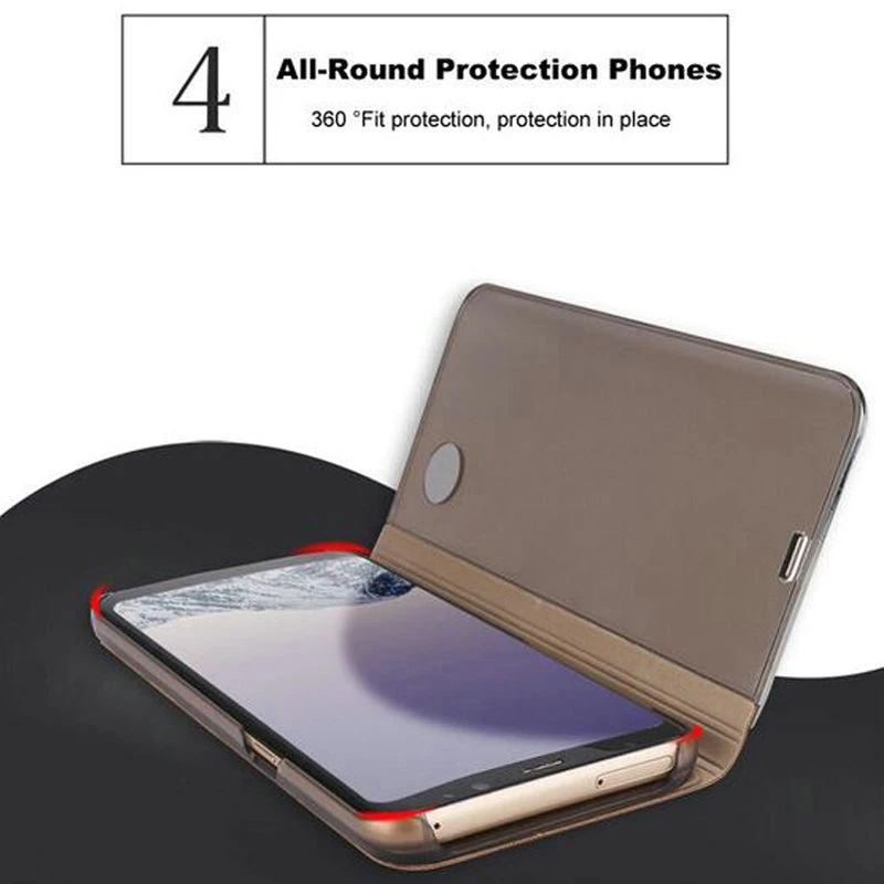 Smart Flip Case For Samsung Galaxy S6 S7 Edge S8 S9 J2 J4 J6 J8 A6 A8 Plus A7 A9 2018 A5 J3 J5 J7 Neo Core 2017 Grand Prime Case 04