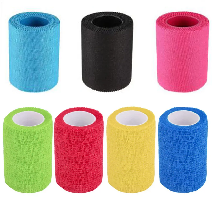 1PC Self Adhesive White Bandage Elastic Stretch Wrap Tape Hand Wrist Finger Thumb First Aid Kit