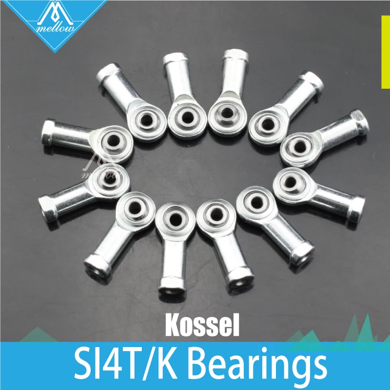 

NEW 12pcs Kossel Mini Rostock Robot Delta 3D Printer Rod Ends Self-lubricating Rod Ends SI4T/K Bearings Spherical Plain Bearings