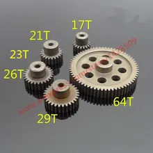 HSP 1:10 11184 стальные металлические Шпоры разные основные шестерни 64 T/21 T/23 T/29 T/17 T/26 T Мотор шестерня s 0,6 модуль
