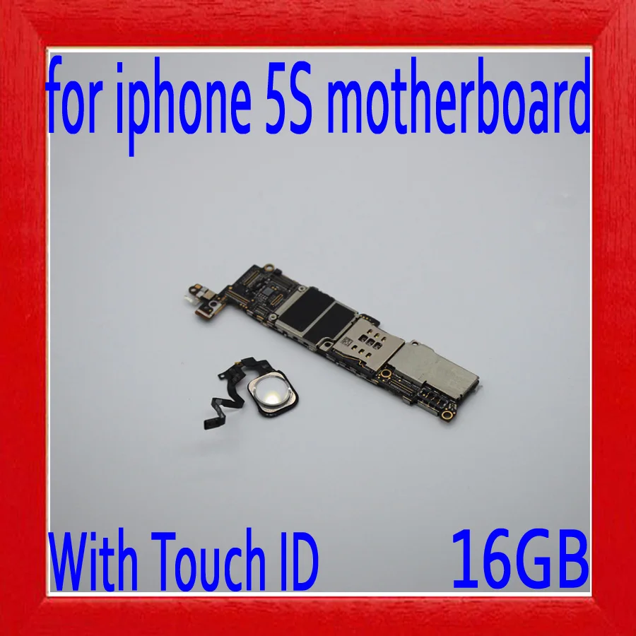 

Good Working for iphone 5S Motherboard without Touch ID for iphone 5S Logic board with IOS System,100% Original unlocked