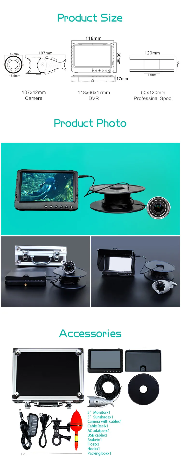 Full HD 2-мегапиксельная камера для подводной ловли со льдом, видео рыболокатор " lcd 8 шт ИК светодиодный угол 170 градусов