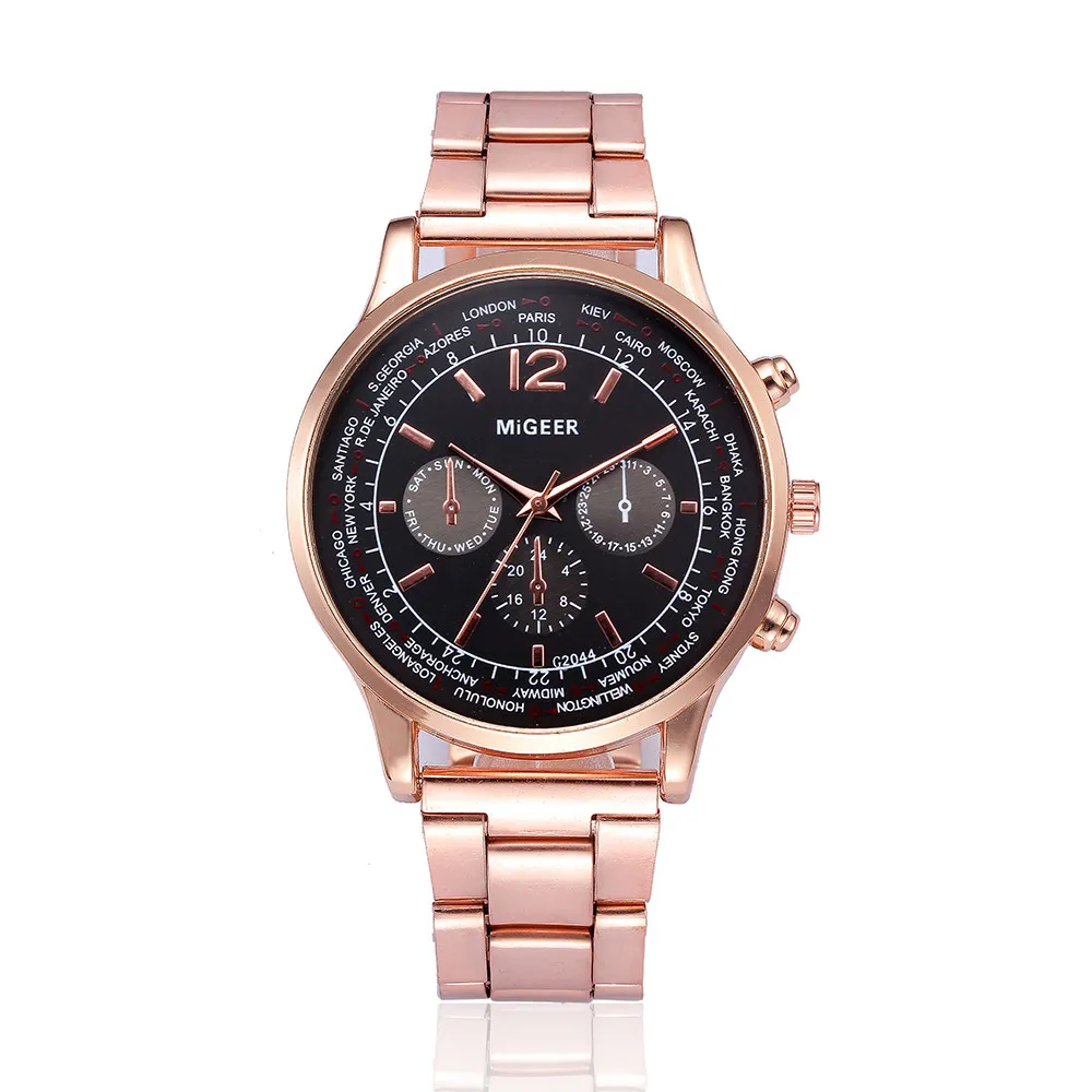 Новые мужские часы, мужские роскошные деловые наручные часы, Кристальные Аналоговые кварцевые наручные часы из нержавеющей стали, браслет Relogio Masculino - Цвет: J