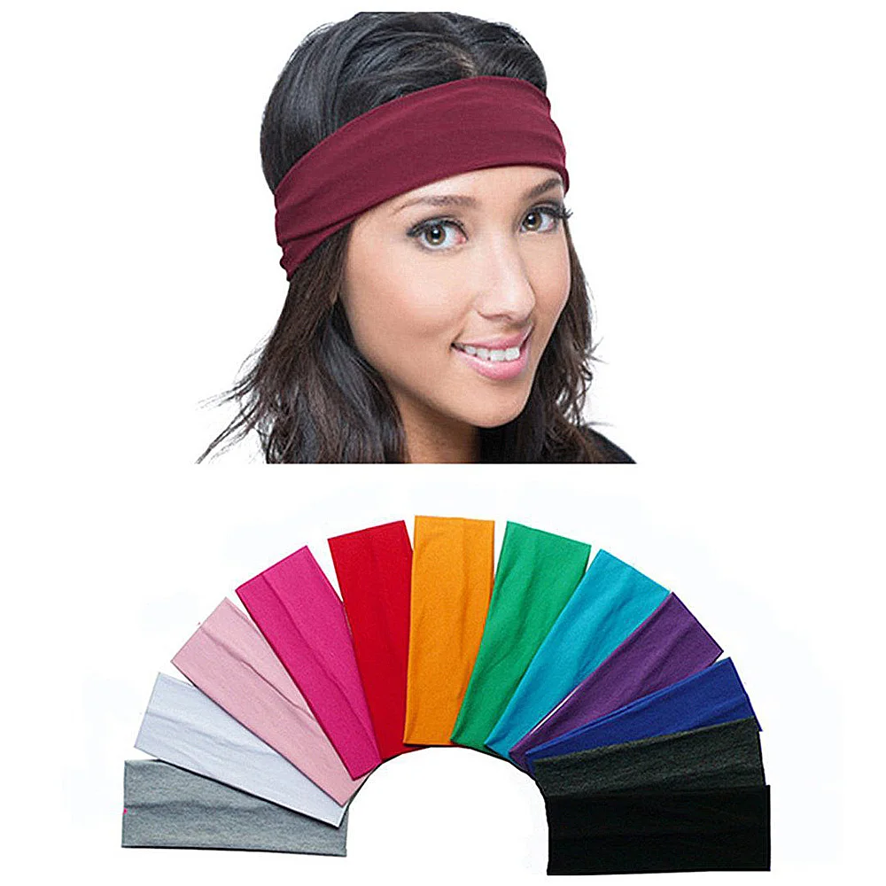 Unisex Fitness Sports Headbands Yoga Stretch Hair Bands for Women Men Girls Elasticated Sweatband Sweat Bands Dropshipping (3)