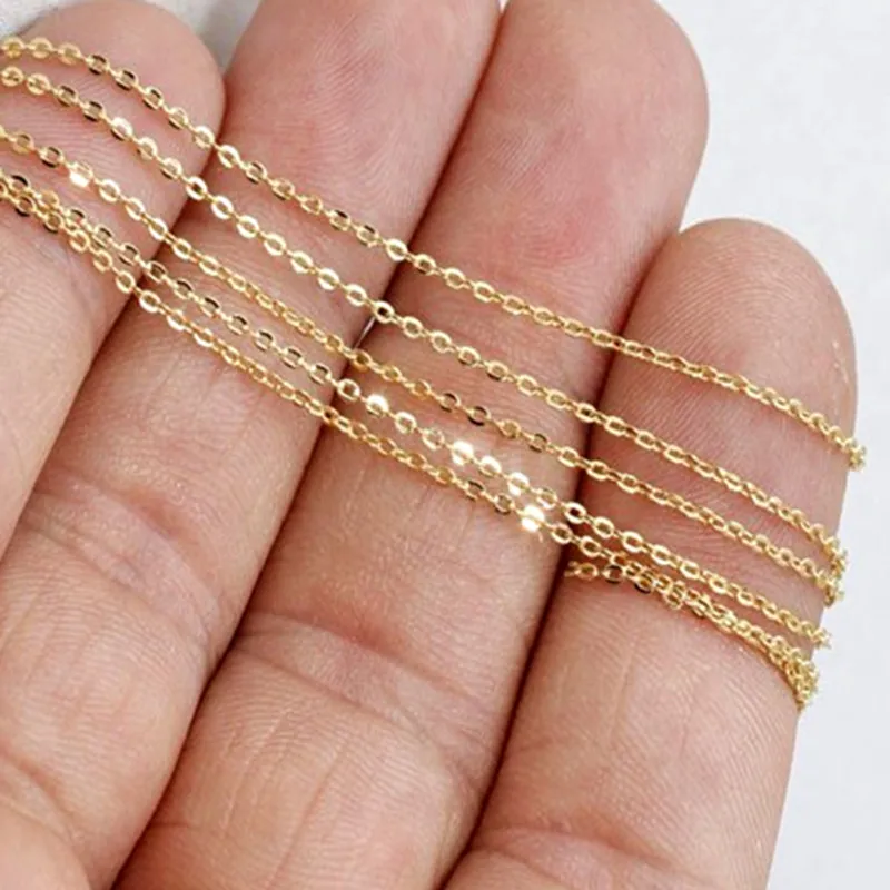 

1M (3.3feet). raw brass 24k Shiny Gold Chain Necklace ..( .Nickel Safe Lead Safe) Size : 1,1x1,3mm Soldered Chain BXB7