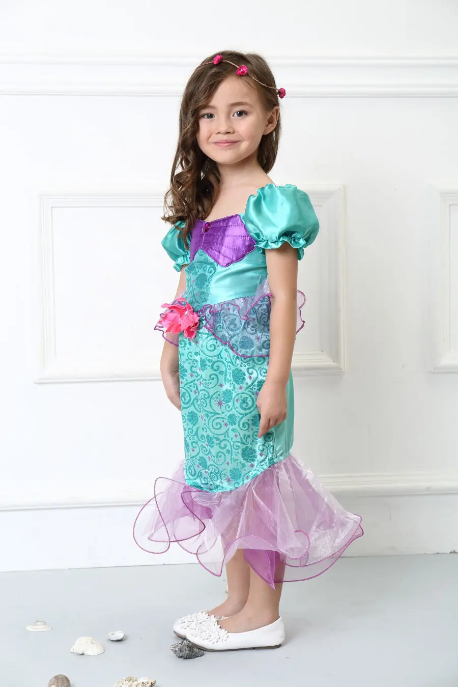 Vocole Green Magical The Little Mermaid Princess Ariel Book Week Fancy Dress Halloween Cosplay Child Costume 3 10t Halloween Cosplay Fancy Dressdress Halloween Aliexpress