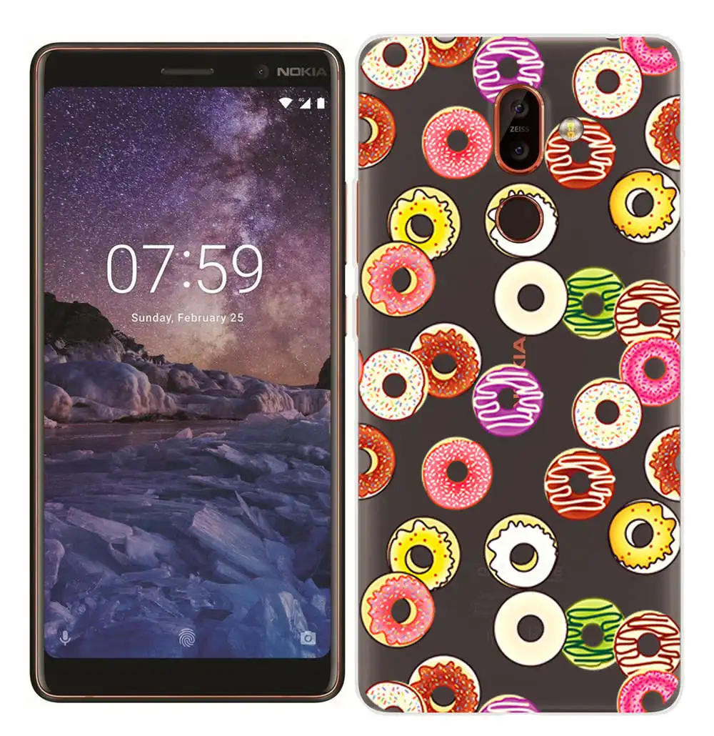 For Nokia 7 Plus Soft TPU Fundas Painted Silicone Case for Nokia 2.1 3.1 5.1 6.1 Smart Back Cover for Nokia 3 5 6 7 8 ShockProof (20)