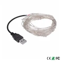 5 м/10 м фонари светодиодные строки 100led 5 В USB powered открытый теплый/холодный белый медный провод рождественский фестиваль Свадебная вечеринка украшения