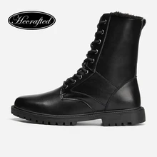 Мужские ботинки; Безопасная рабочая зимняя обувь; бренд HECRAFTED; зимние ботинки из яловичного спилка;# ZW1198JM