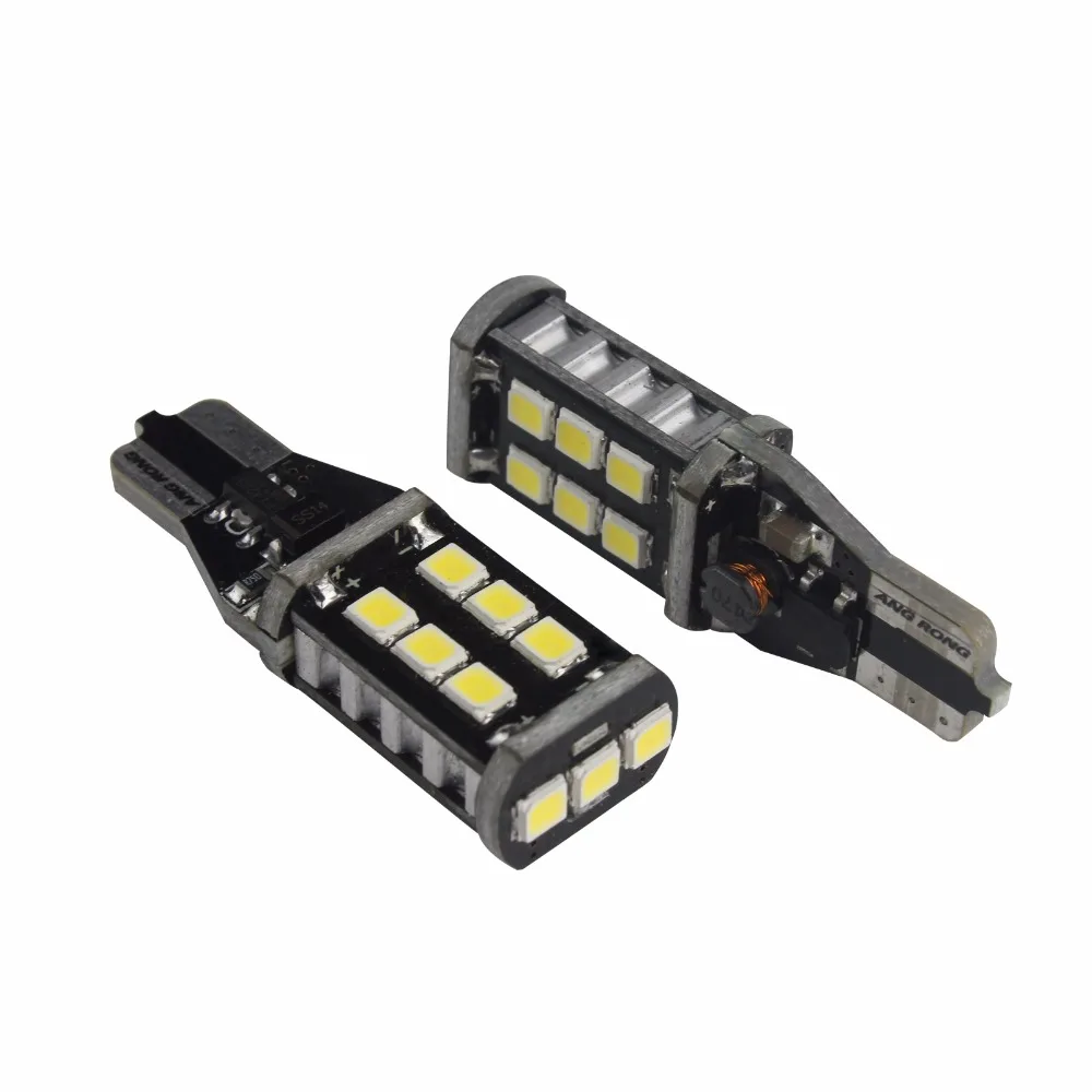 ANGRONG 10 шт. T15 W16W Canbus 15 SMD 3528 Светодиодный ные боковые лампы заднего света 6000K