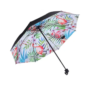 

Creative flaming Phenix Folding Umbrella,Female Painting Chinese Art Sakura Umbrellas Rain Women Windproof Anti-UV Sun Parasol