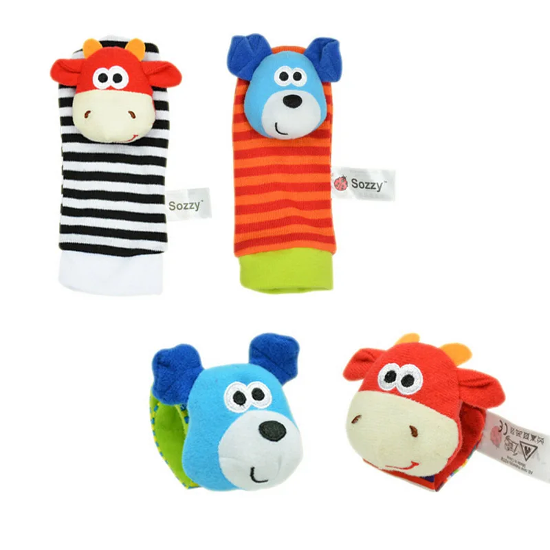 Sozzy-hot-Baby-toy-socks-Baby-Toys-Gift-Plush-Garden-Bug-Wrist-Rattle-4-Styles-Educational (5)