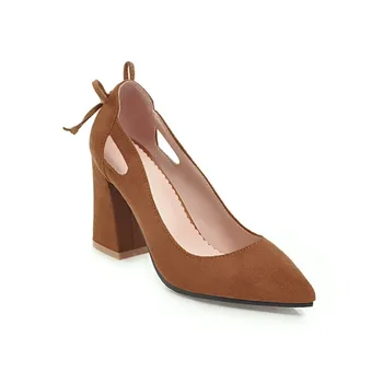 

Spring 2018 new fashion high heels thick with pointed joker size code 33 single shoes, 18115-45 occupation