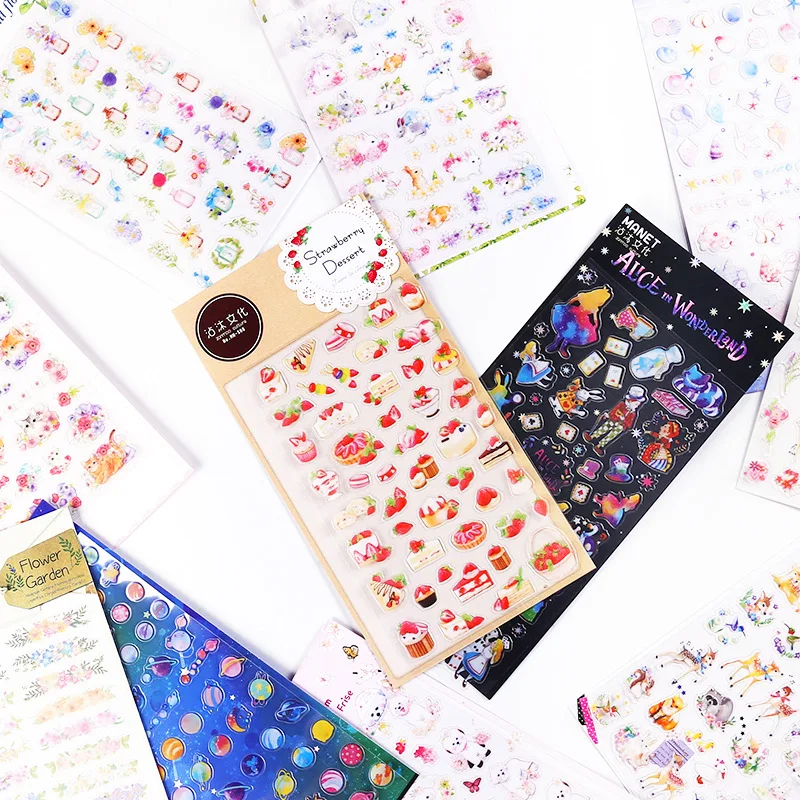 

Planet Alice Perfume Jewels Flowers Cake Dolphin Decorative Stationery Stickers Scrapbooking DIY Diary Album Stick Lable