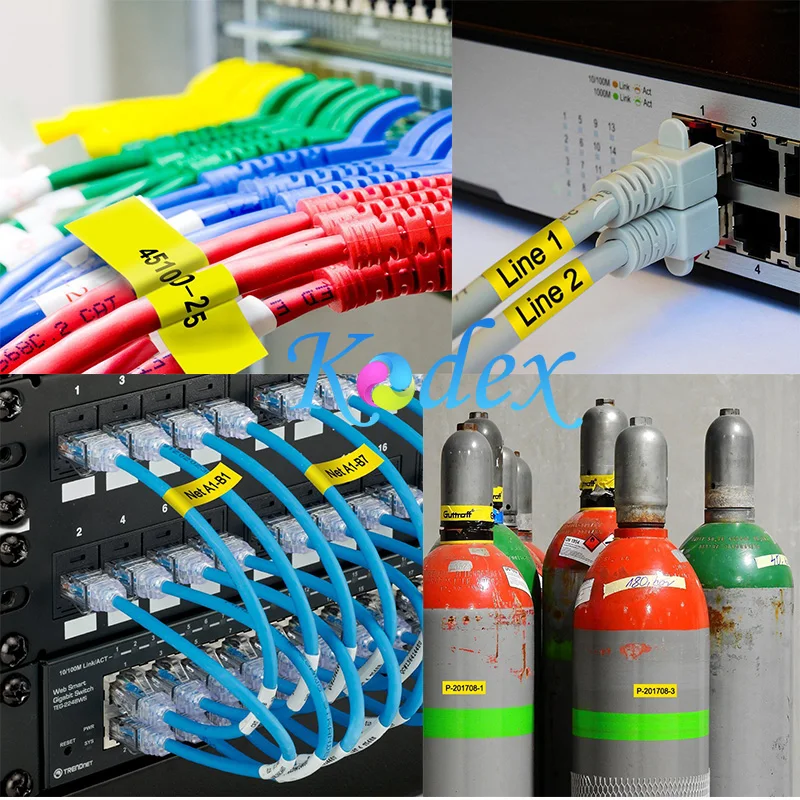 Kodex 5 шт./лот лента Dymo 9 мм совместимый с dymo 18437 этикетки черный на красном ламинированная Этикетка ленты для пишущей машинки