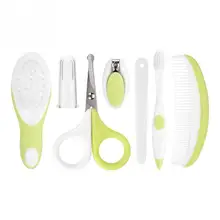 7 шт уход за малышом маникюрный набор специальные кусачки для ногтей расческа Эмери расческа для волос инструмент для новорожденных Детская безопасная медицинская аптечка