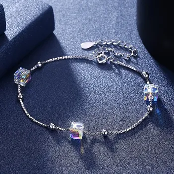 

2020 Hot European Fashion Jewelry women bracelet 925 silver female Crystal from Swarovskis as Women Party or Wedding gifts