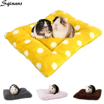 

Sqinans 4 Colors Pet Mat Warm Fleece Hamster Sleeping Bed Square Shape Pet Bed Mats For Small Animals Hedgehog Guinea Pig Rabbit