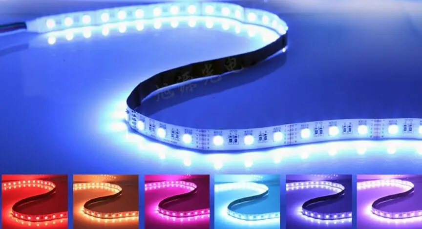 Белый PCB 5050 SMD 4 в 1 RGBW (теплый белый) Светодиодная лента DC24V вход 5 м длину не