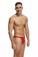 Men's suit Private customized BOYTHOR A new brand Low waist swimming trunks Sexy bikini Pure color Plus-size