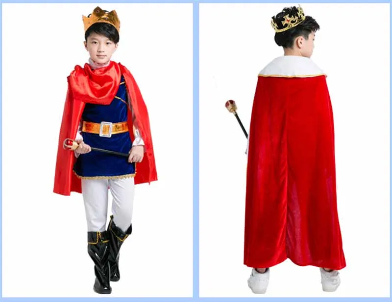 Children's New Year's Costumes Fantasia Boys Kingdom Cosplay Halloween Costume Kids Child Fancy Dress Prince Costume Plus Size 