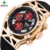NORTE de Quartzo Marca De Luxo Mens Relógios de Borracha Negócio Casual masculino Militar Esporte relógio de pulso Luminoso Mãos Relogio masculino