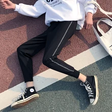 Summer and Autumn New S-2XL Slim Loose Harlan Casual Men's Cropped Pants Individuality Fashion Popular Simple Youth City Campus