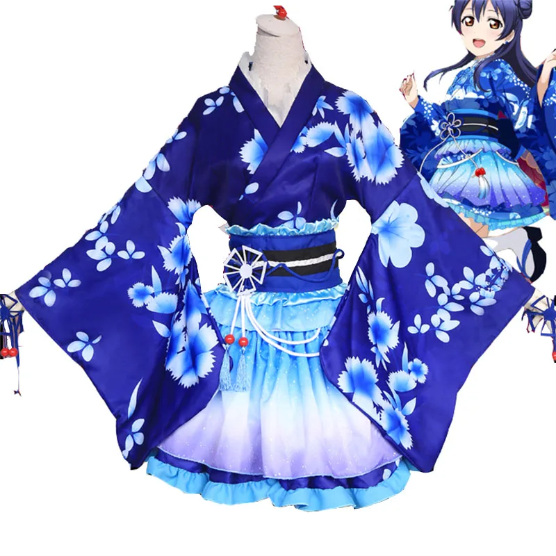 Anime Lovelive Awaken Yukata Series Sonoda Umi Cosplay Costume Halloween Kimono Outfit Cute Girls Bathrobe Dress New Umi Cosplay Cosplay Costumecostume Halloween Aliexpress