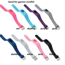 DHL бесплатно. 50 шт. Новые Мягкие силиконовые сменные наручные часы ремешок для Gar min Vivofit3. Vivofit 3 ремешки для умных часов