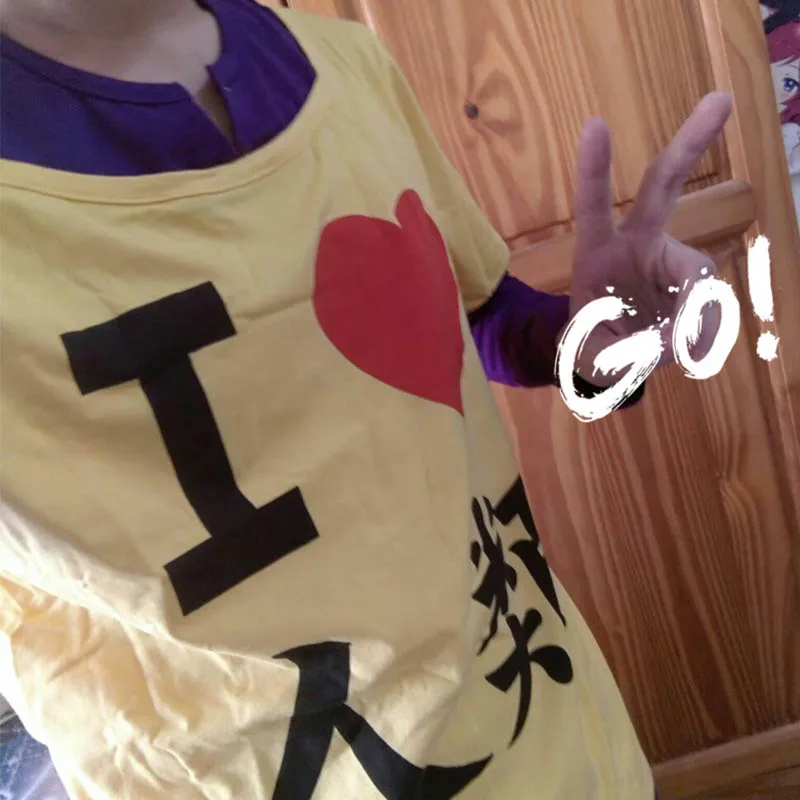 Coshome No Game No Life Sora Cosplay T Shirts Costumes Men Long Sleeves T-shirt Adult Yellow Tops Summer Tees (6)