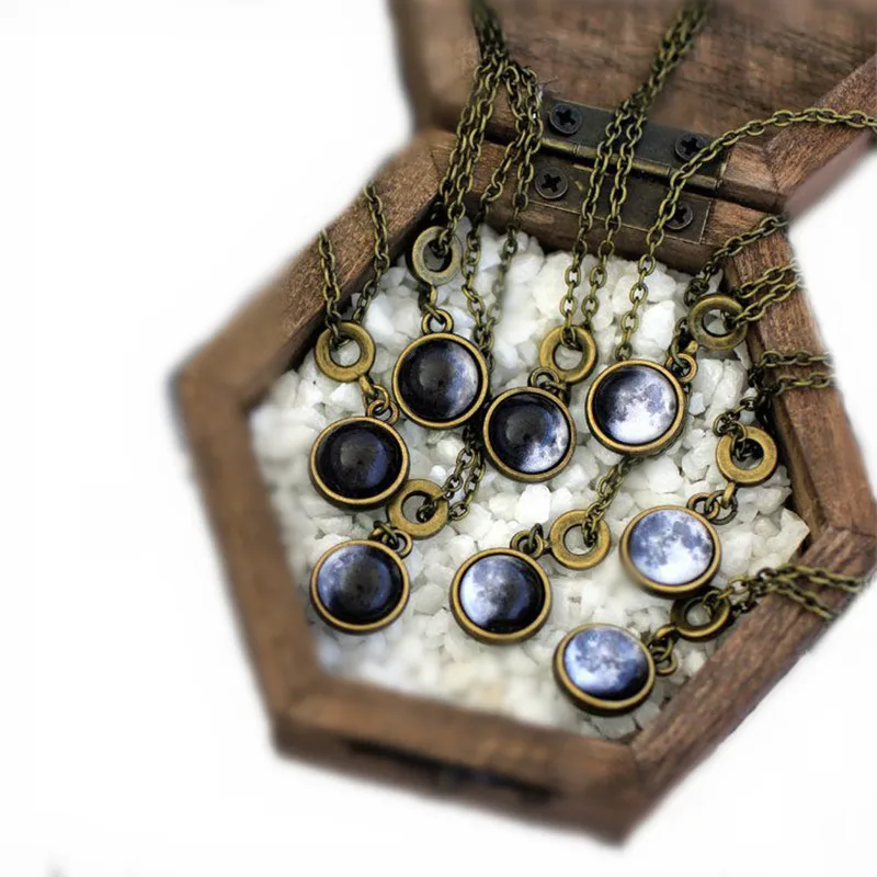 12pcs/lot Birth Moon Necklace Moon On 