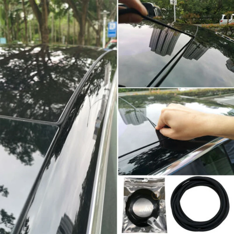 Уплотнительная лента на лобовое стекло автомобиля, защита от шума, пылезащитная силиконовая уплотнительная лента, анти-полоски от царапин для Tesla Model 3
