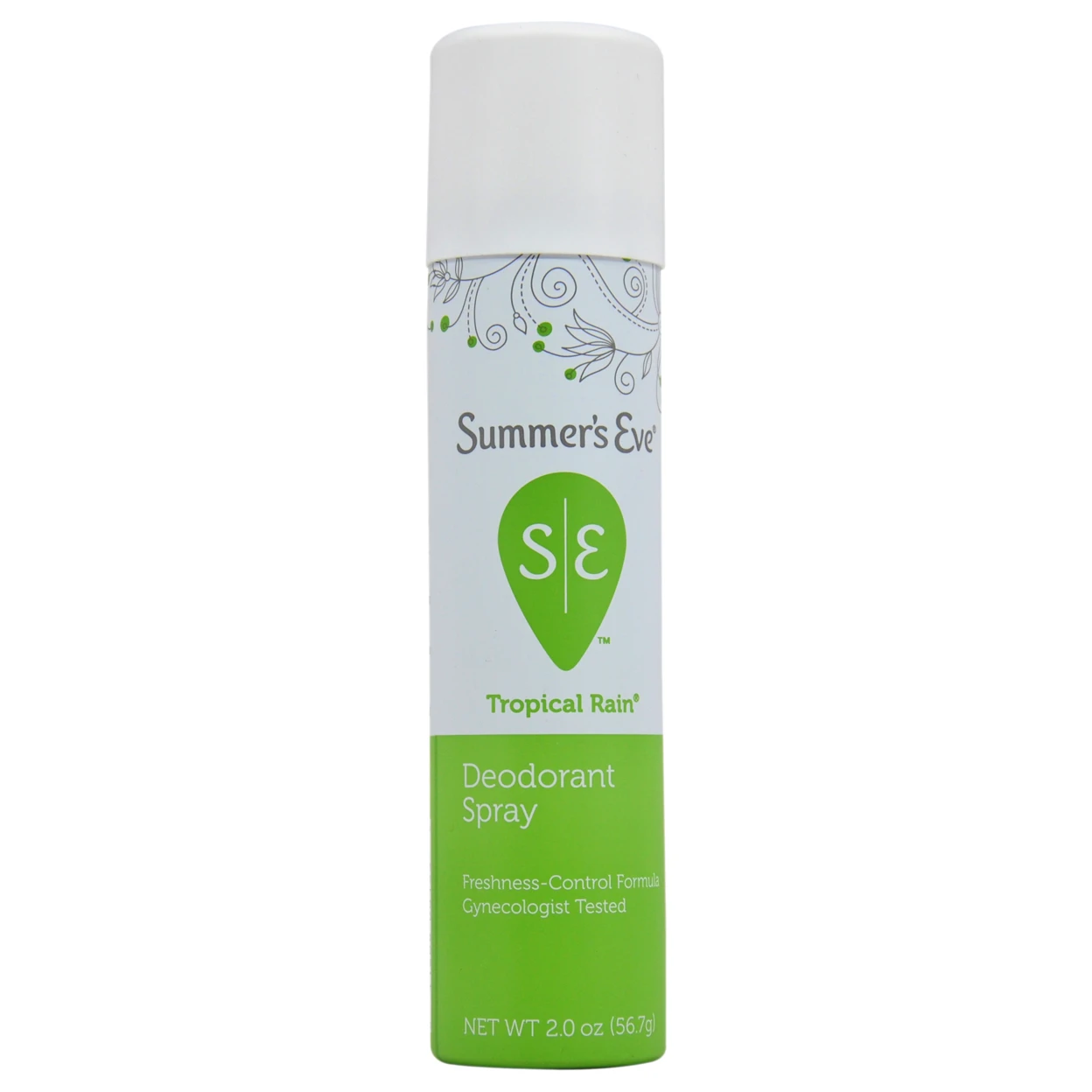 FeminineTropical Rain Deodorant Spray by Summer's Eve for Women - 2 oz Spray