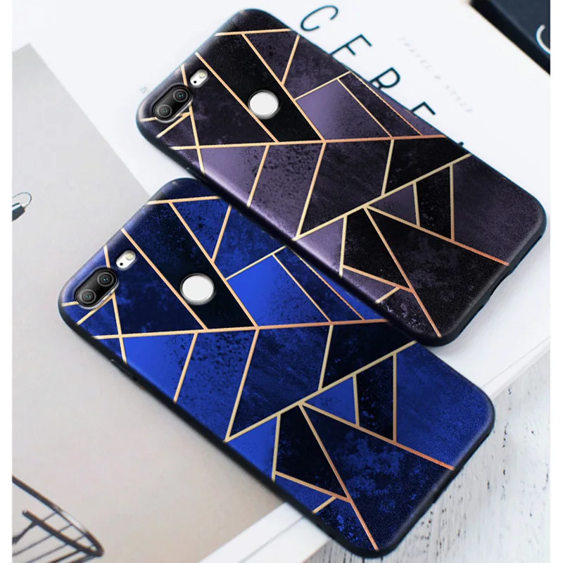 Geometric  silicone case honor 9 lite (3)