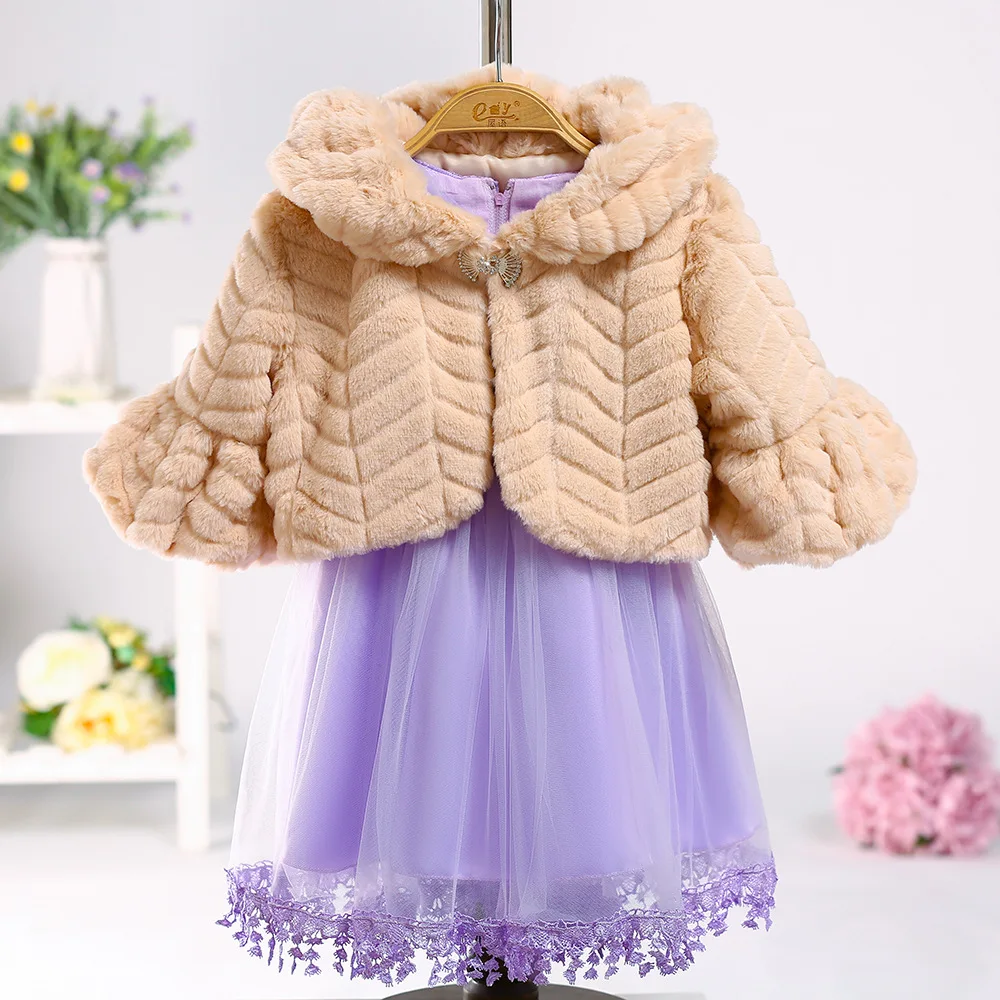 Коллекция года, весенне-осенняя куртка для девочек, меховое пальто, детская теплая верхняя одежда, пальто для девочек, шаль, накидка, пальто, детская одежда, куртка для девочек