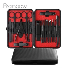 Brainbow Профессиональный 18 шт./упак. Pro для ухода за ногтями Маникюрный набор& комплект для Для женщин Для мужчин уход за кожей лица/ног/Уход за кожей рук кусачки для ногтей Педикюр Инструменты Набор