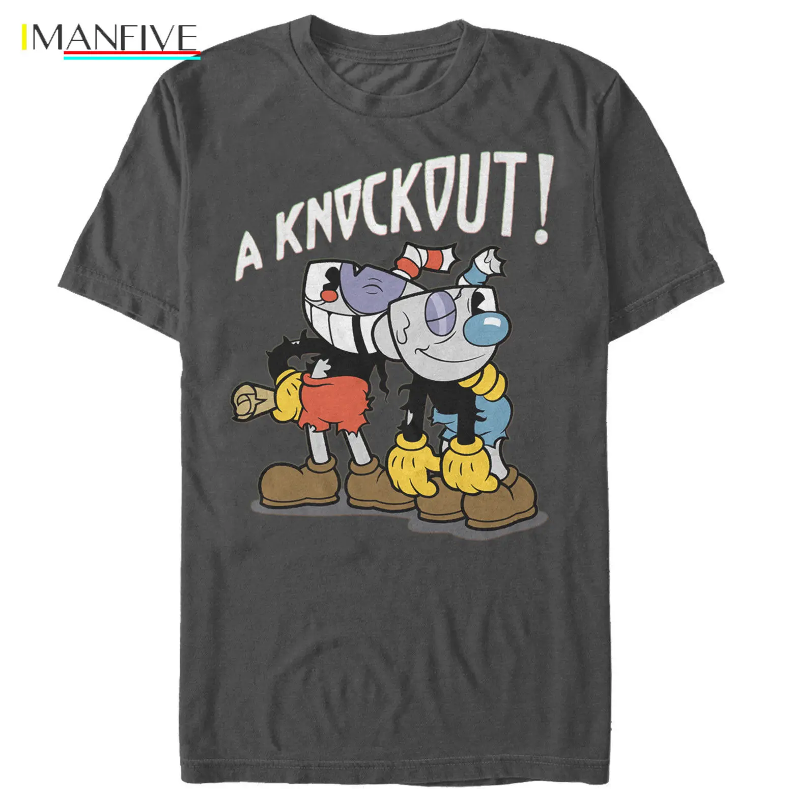 

Cuphead Knockout Pose Mens Graphic T Shirt top free shipping t-shirt