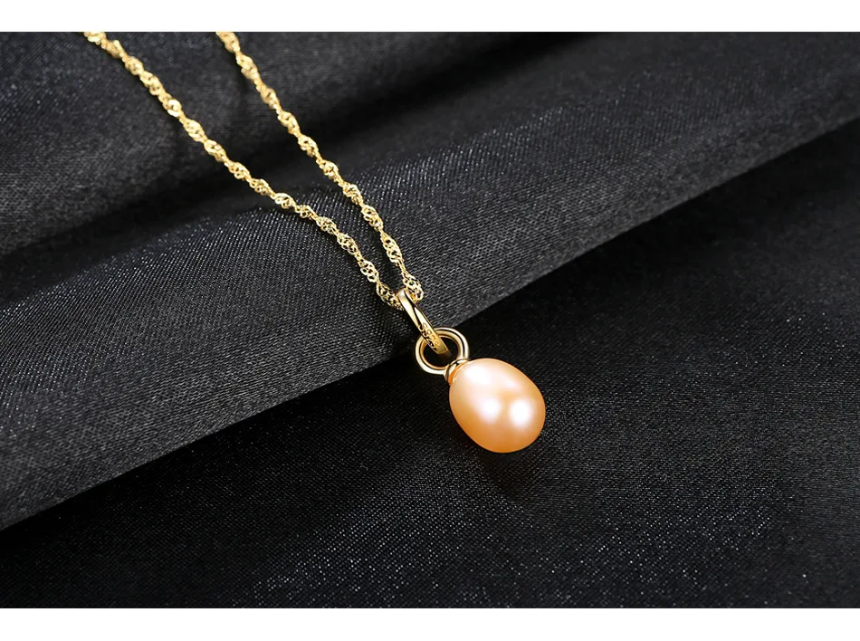 

S925 Sterling Silver Necklace Pendant Natural Freshwater Pearl Accessories MG11