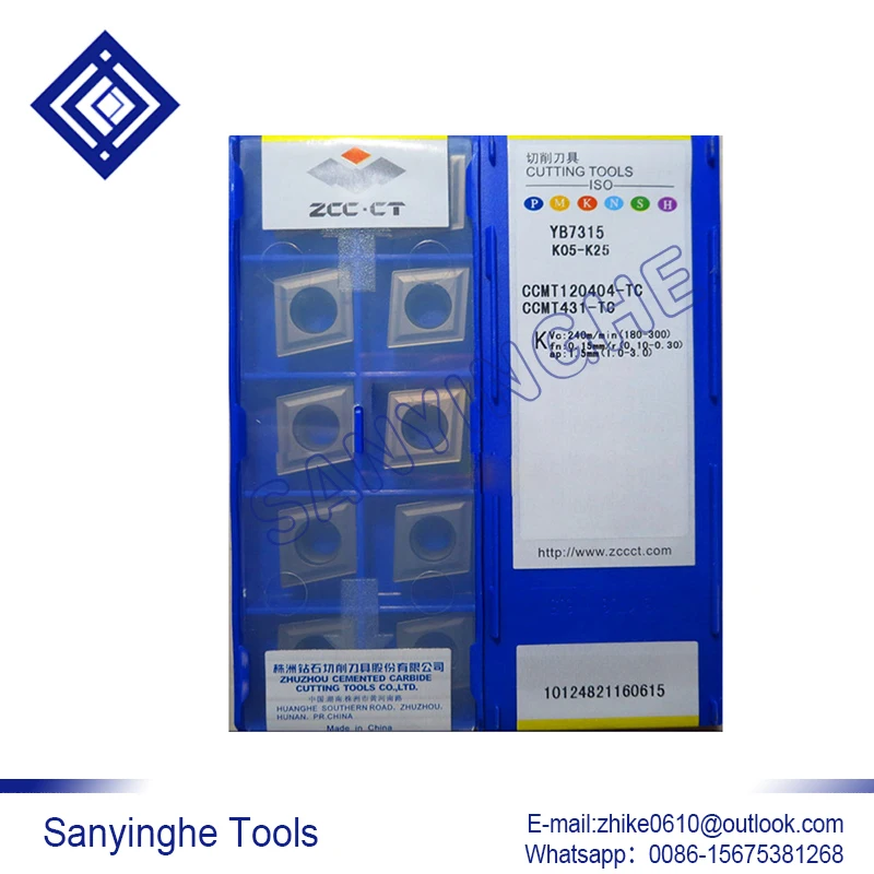 

10pcs/lots YB7315 CCMT120404-TC cnc carbide turning inserts