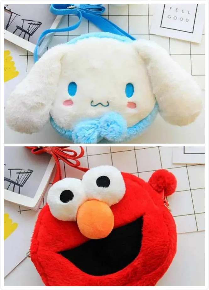 Улица Сезам Корица собака красота Cinnamoroll Русалка Тоторо плюшевый Детский рюкзак
