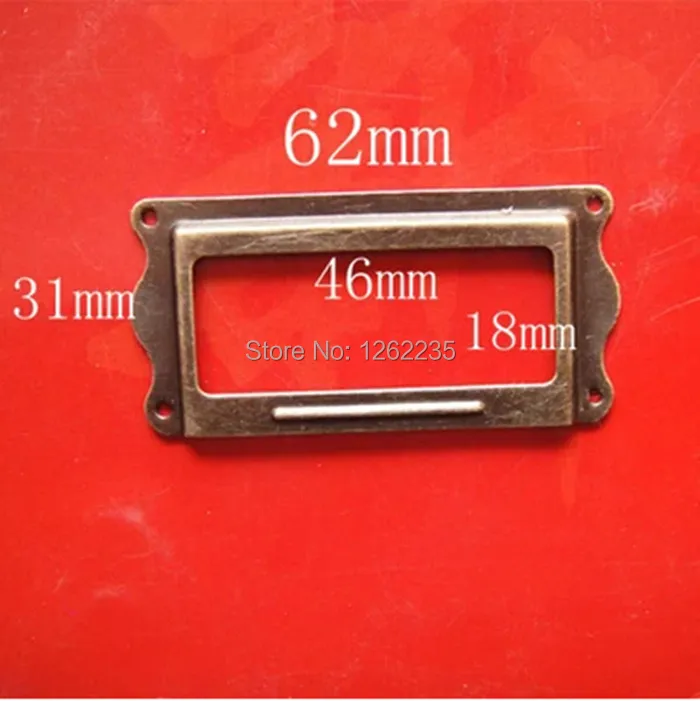 62 31 Mm Label Drawers Shake Handshandle Label Card Old Drawer