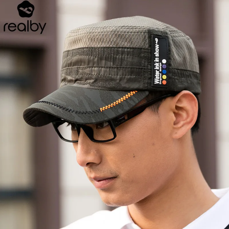 REALBY Summer Outdoors travelling Snapback hats mens baseball cap