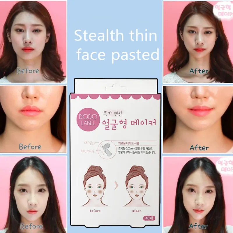 40pcs Face Stickers V face Makeup Tool Kit Matte invisible Transparent 3D Makeup Cosmetics lift 40pcs Face Stickers V face Makeup Tool Kit Matte invisible Transparent 3D Makeup Cosmetics lift
