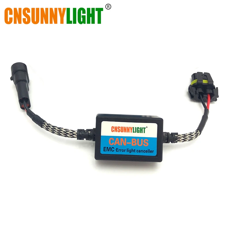 

CNSUNNYLIGHT 1piece Hid EMC Error Canceller Wires Harness Canbus AC Xenon Ballast Warning Free For Car HID Headlight Waterproof