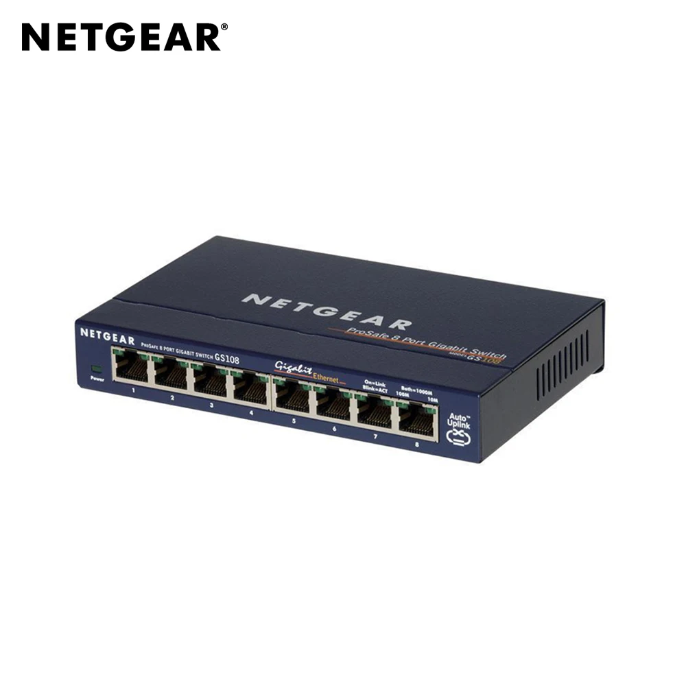 Netgear GS108GE ProSAFE - Switch de red (8 puertos autosensing 10/100/1000 Base-T carcasa metalica Full duplex) | Компьютеры и офис