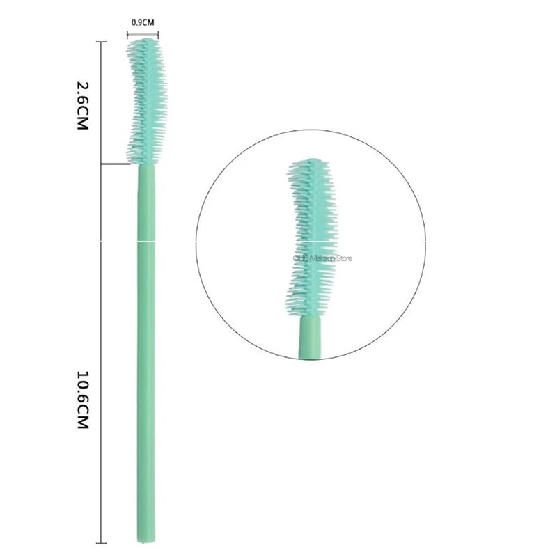 4 шт./лот щеточка для ресниц палочки туши одноразовая силиконовая головка