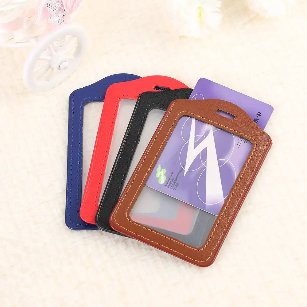 4pcs Lot Color Border Passport Holder Leather Bags Business Cards