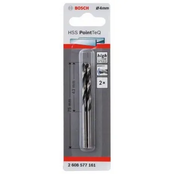 

BOSCH 2608577161 Drill for metal HSS PointTeQ DIN338 4,0x43x75 2uds